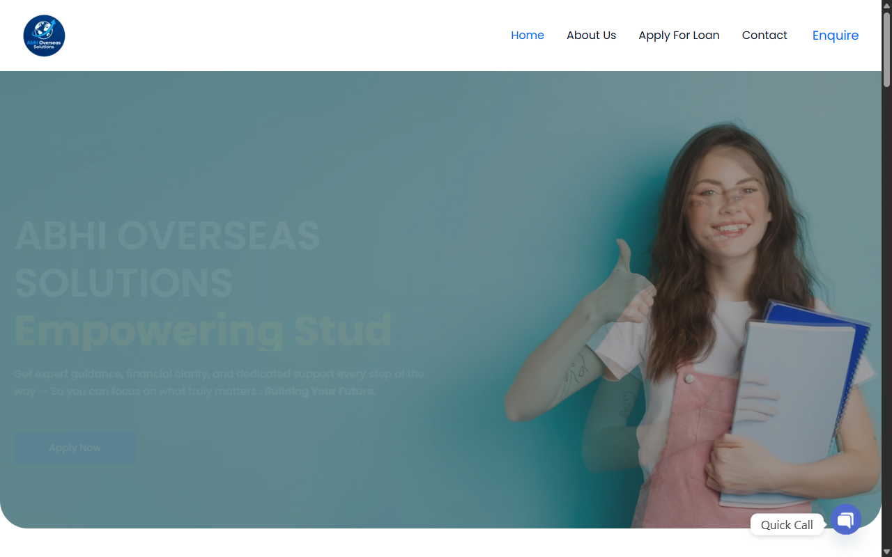 Abhi Overseas Education Website Preview