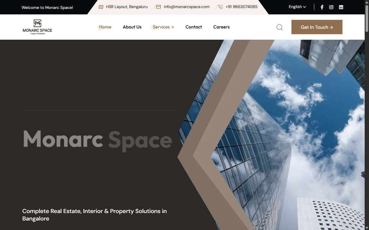 Monarc Space Website Preview