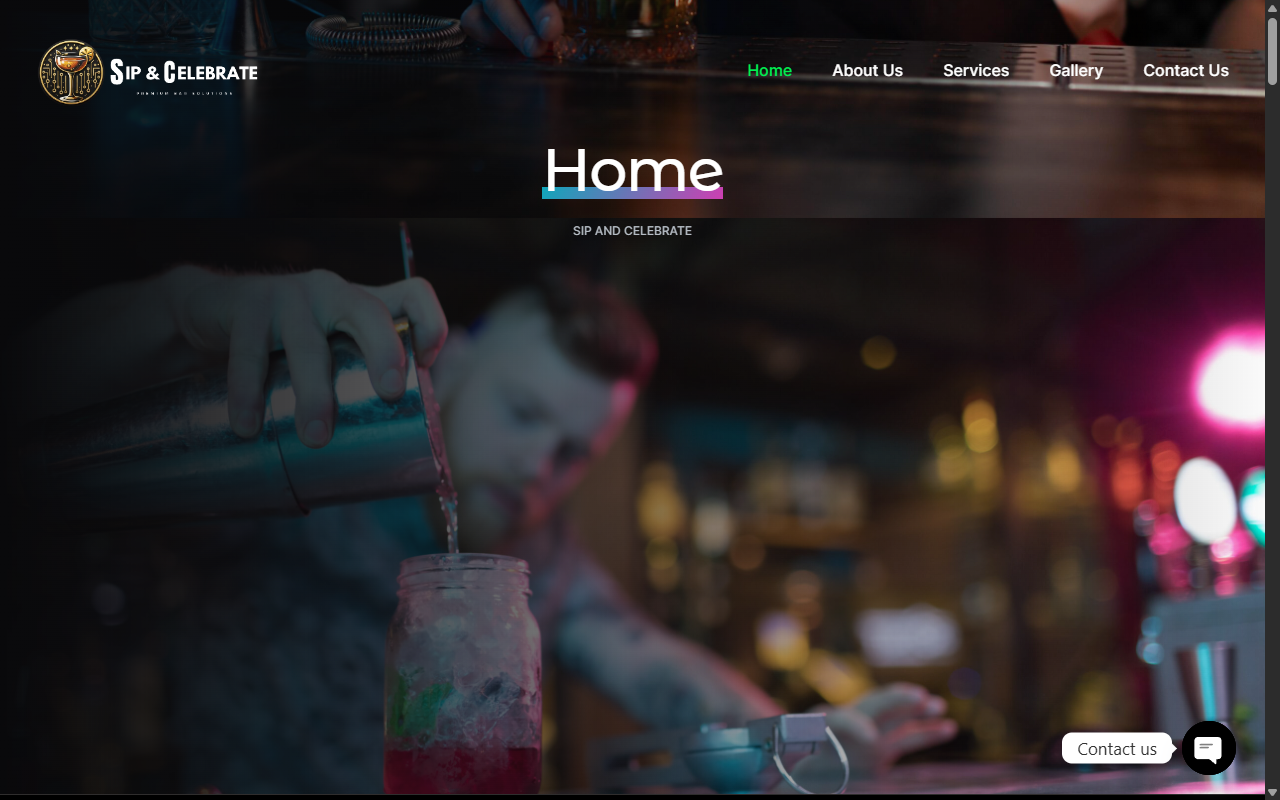 Sip & Celebrate Website Preview